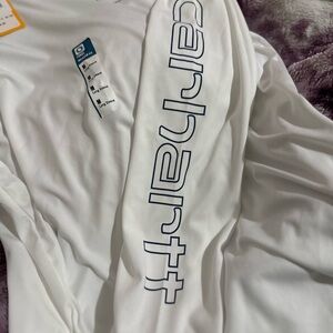 Carhartt White Relaxed Fit Long Sleeve Tee